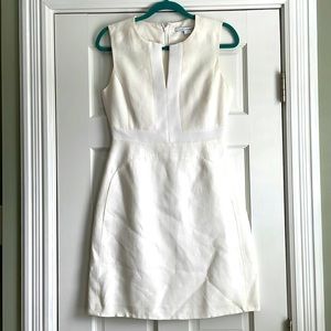 Diane vonFurstenburg ivory sheath dress with pockets